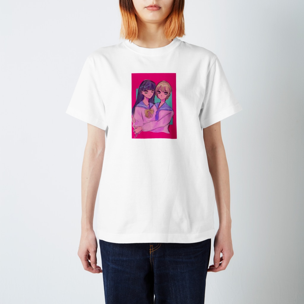 2zdoppoの女の子かわいい Regular Fit T-Shirt