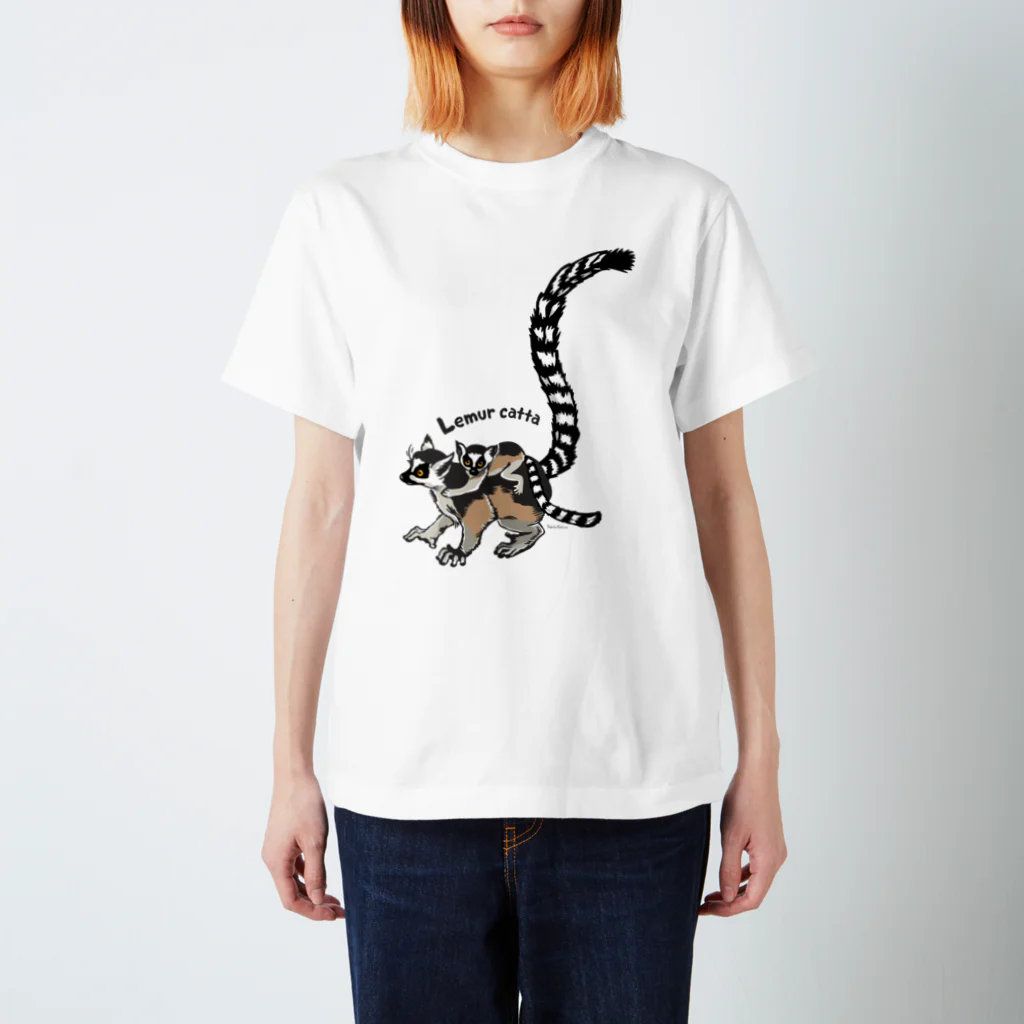 MUSEUM LAB SHOP MITのLemur catta＊ワオキツネザルTシャツ スタンダードTシャツ