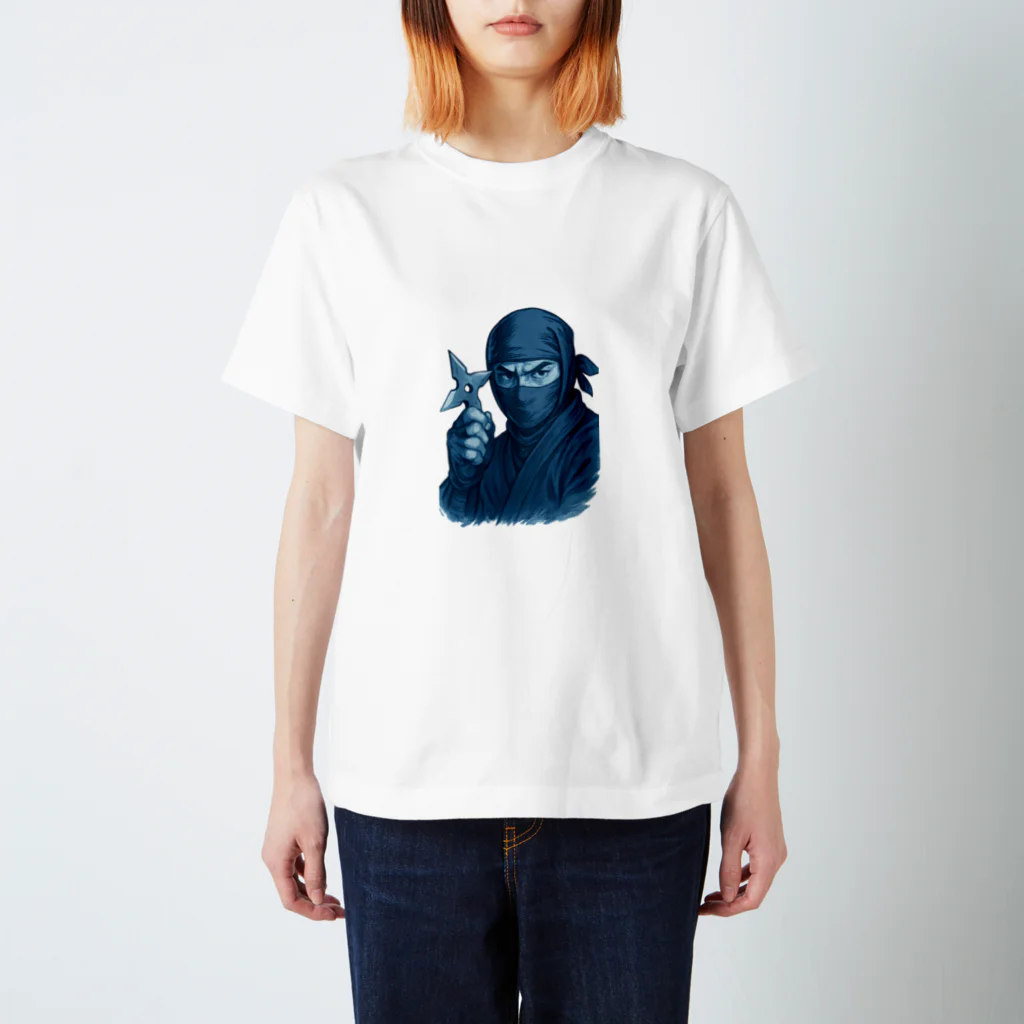 Dark Shadow  - 月影の蒼き影：孤高の忍 Regular Fit T-Shirt
