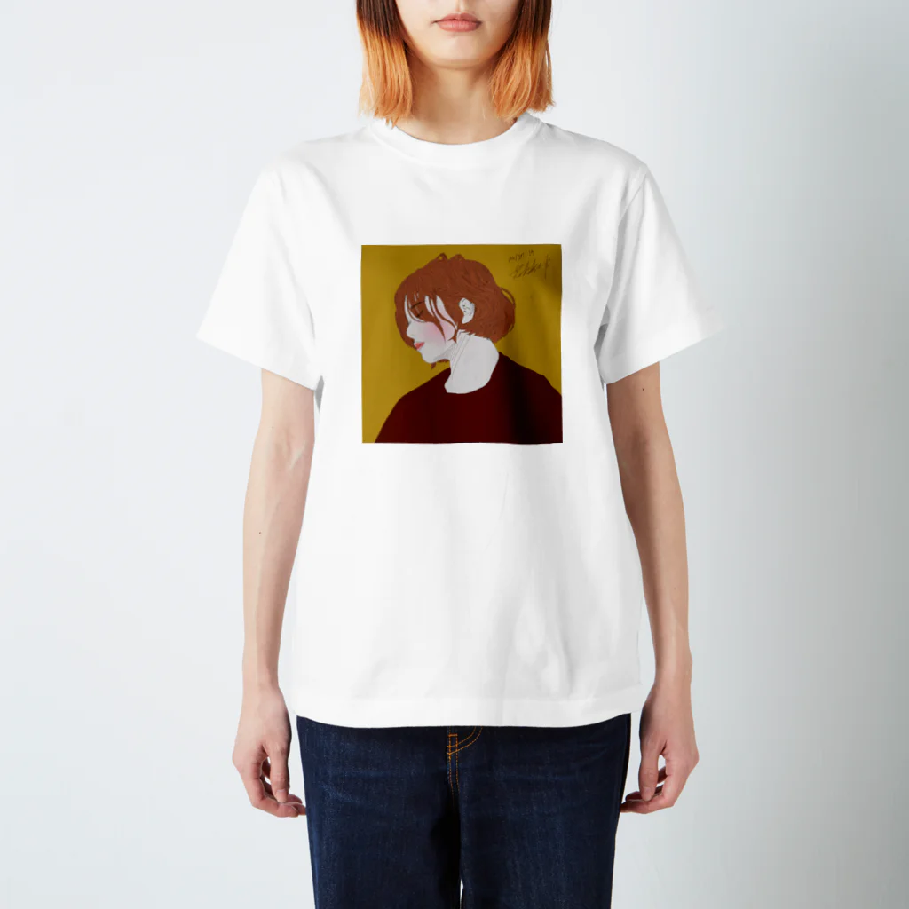 【Takaki.S】illustration GOODSのYOKOGAO-BIJIN-T スタンダードTシャツ