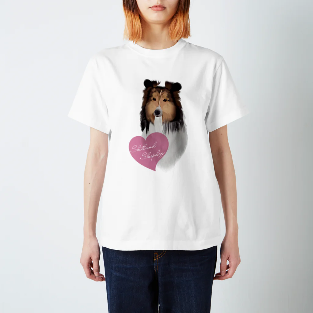 Drecome_DesignのShetland Sheepdog(シェルティ) Regular Fit T-Shirt