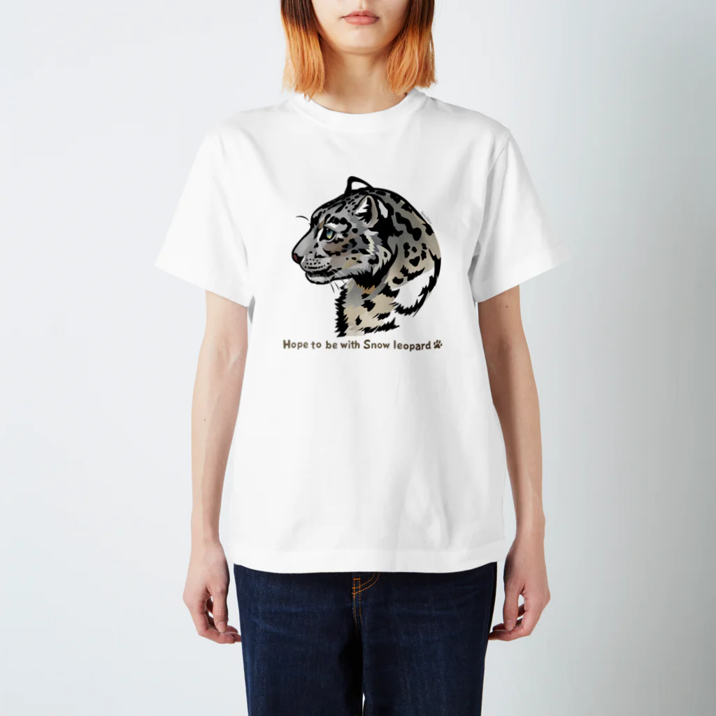 MUSEUM LAB SHOP MITのSnow leopard＊ユキヒョウ　 Regular Fit T-Shirt