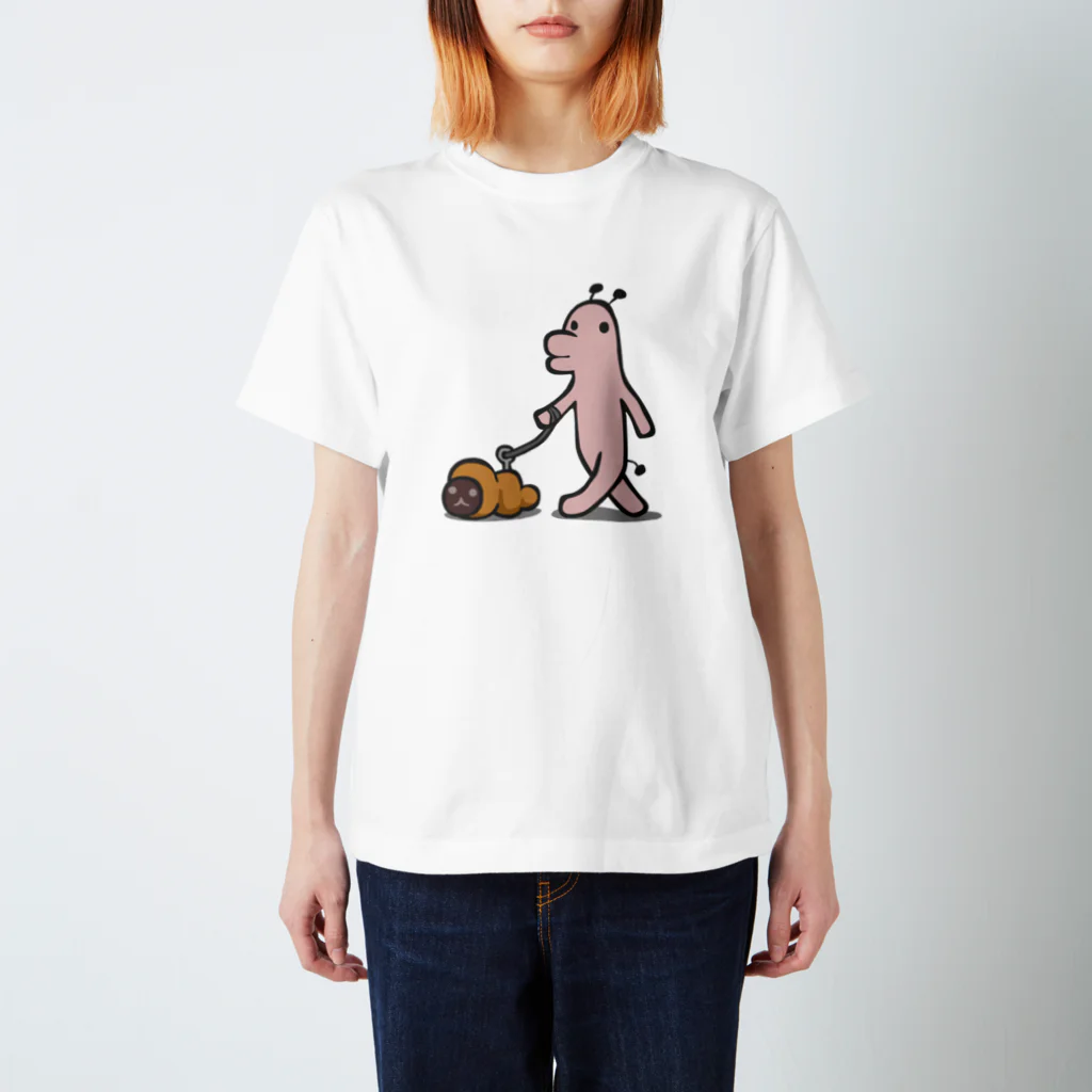 タキヲ＠スタンプ販売「どうぶつくん」のどうぶつくん（さんぽ） Regular Fit T-Shirt