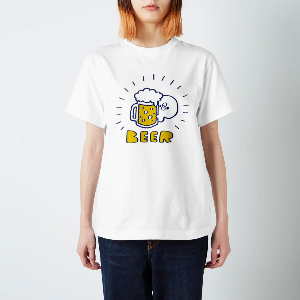 ぴよたそ商店のビール好きのぴよたそ Regular Fit T-Shirt