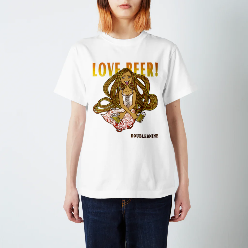 DOUBLE B NINE/BaBy9のLUV BEER! スタンダードTシャツ