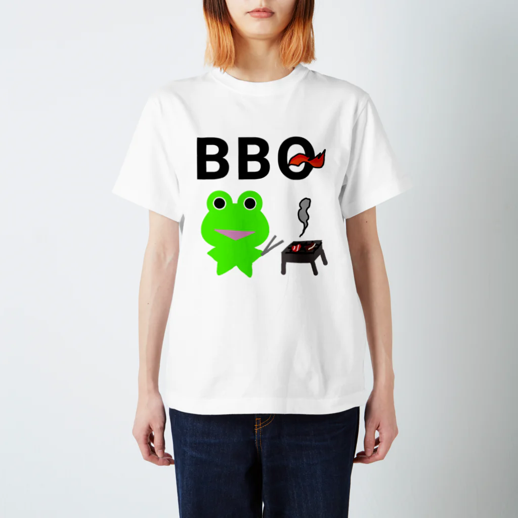 みらケロのBBQを楽しむカエルくん スタンダードTシャツ