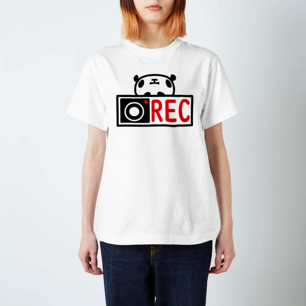 NEKOZE PANDAのRECパンダ スタンダードTシャツ