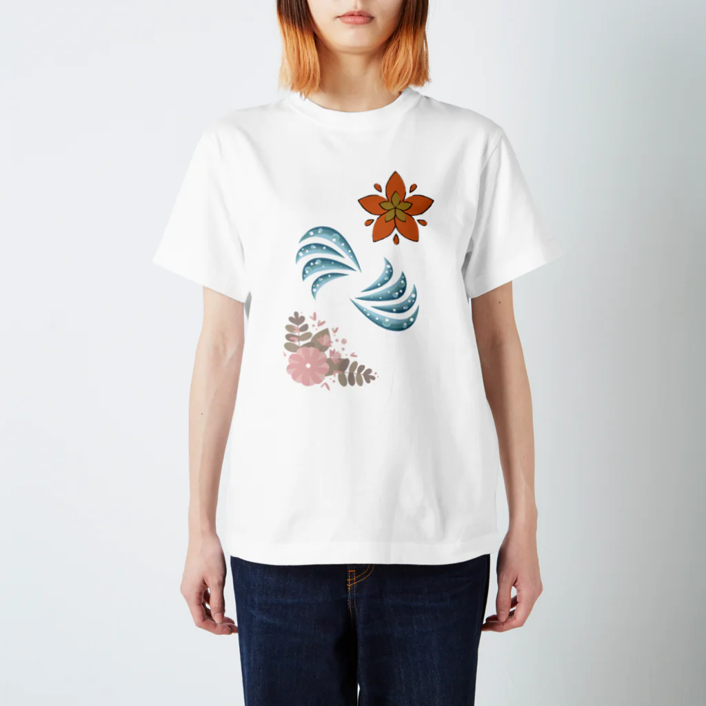 瓶底の空の花の流れ Regular Fit T-Shirt