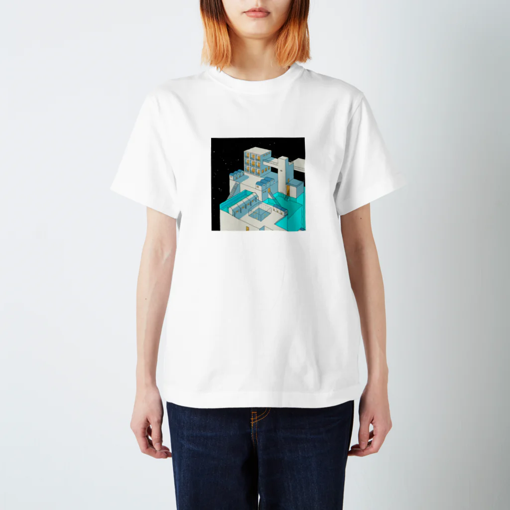 坂月さかなの星外れの街 Regular Fit T-Shirt