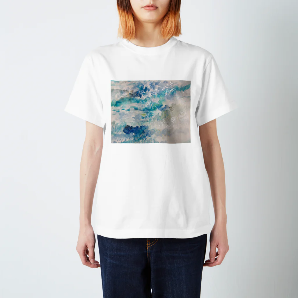 peonicの夜の雨と湿地帯  スタンダードTシャツ