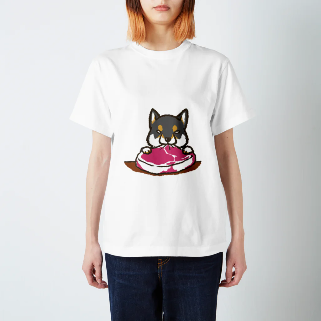 真希ナルセ（マキナル）の肉食柴犬（黒柴） Regular Fit T-Shirt