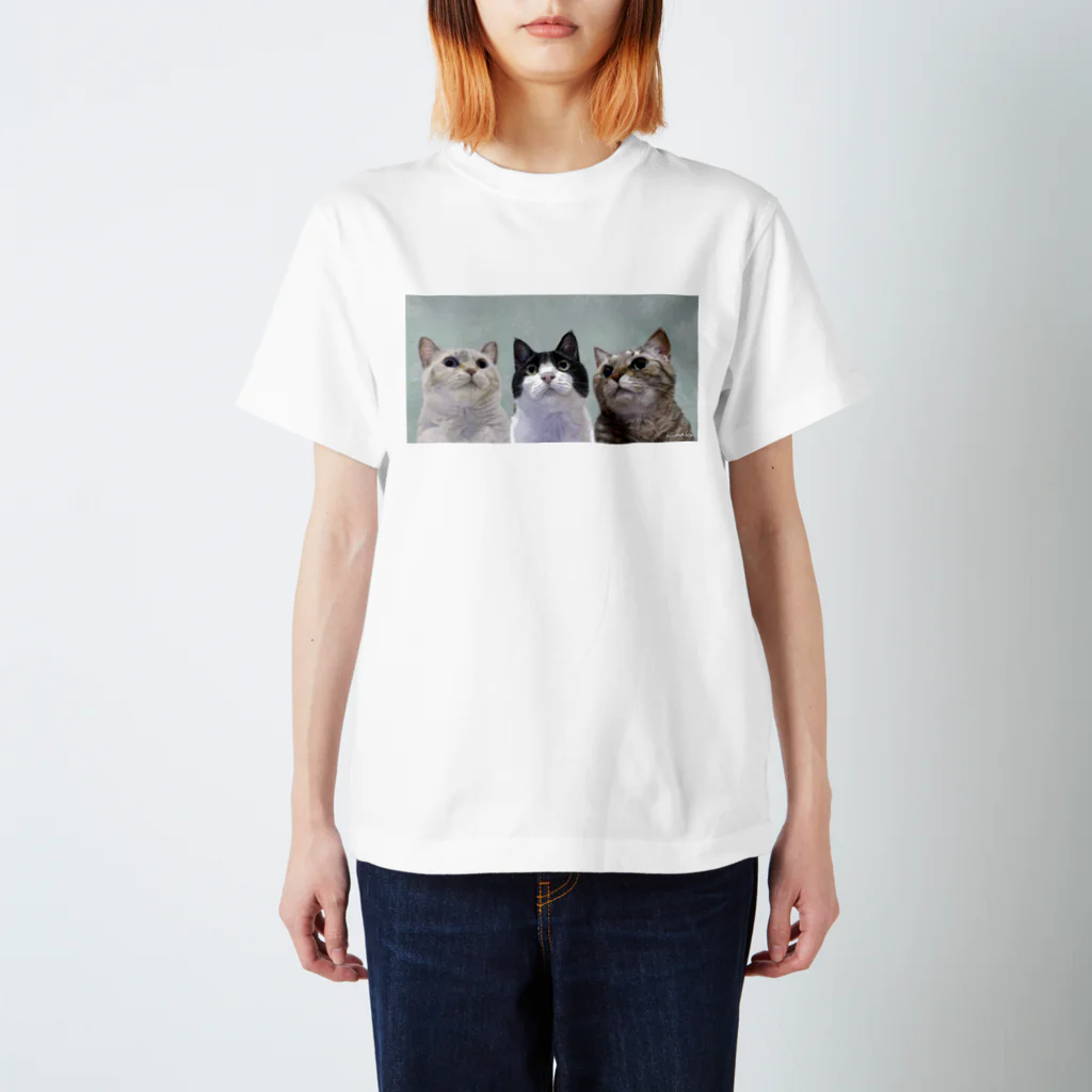 kinako-japanのロージーちゃんダリルちゃんルーシーちゃん スタンダードTシャツ