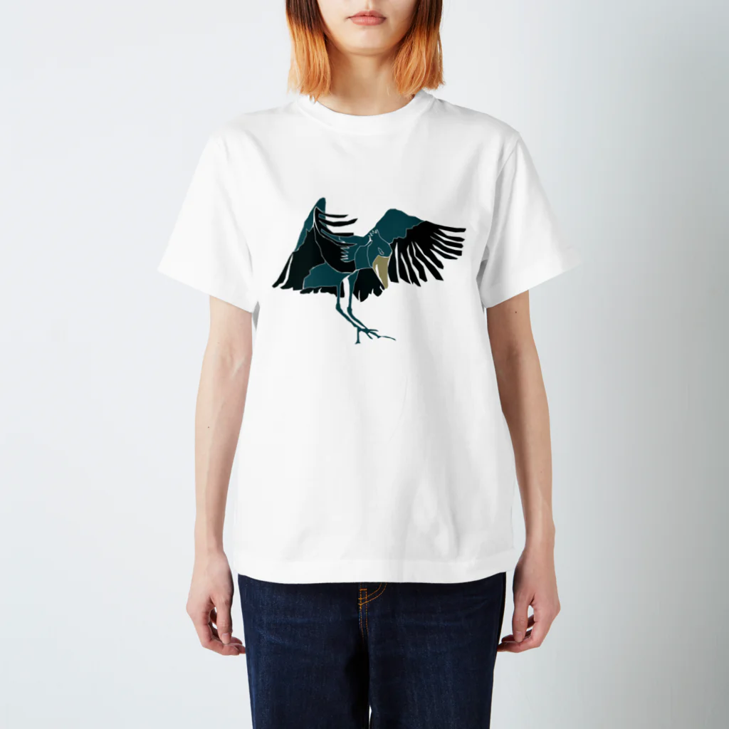 sorahanaumeの羽ばたくハシビロコウ Regular Fit T-Shirt