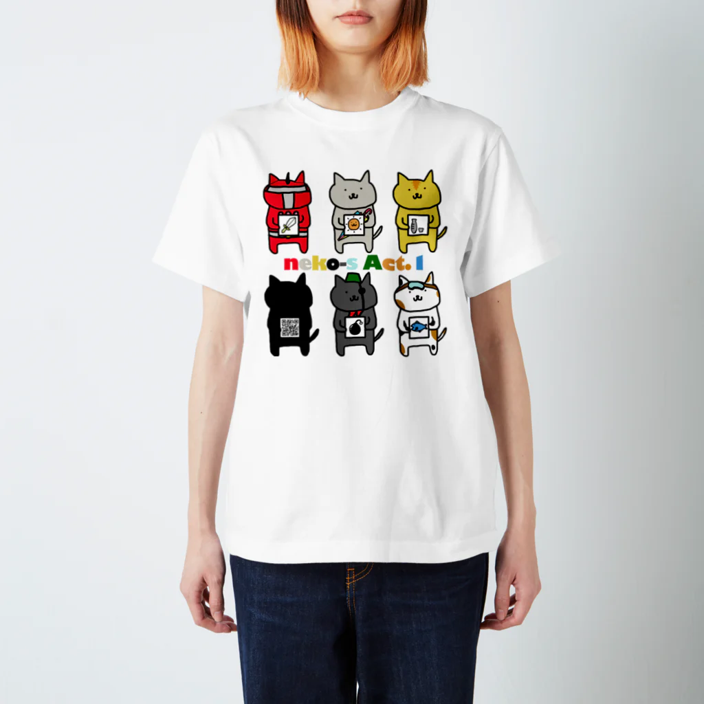 夏のどんぶり(ドンブリ)　ブラザーズ【ドンブラ】のneko-s Act.1 スタンダードTシャツ