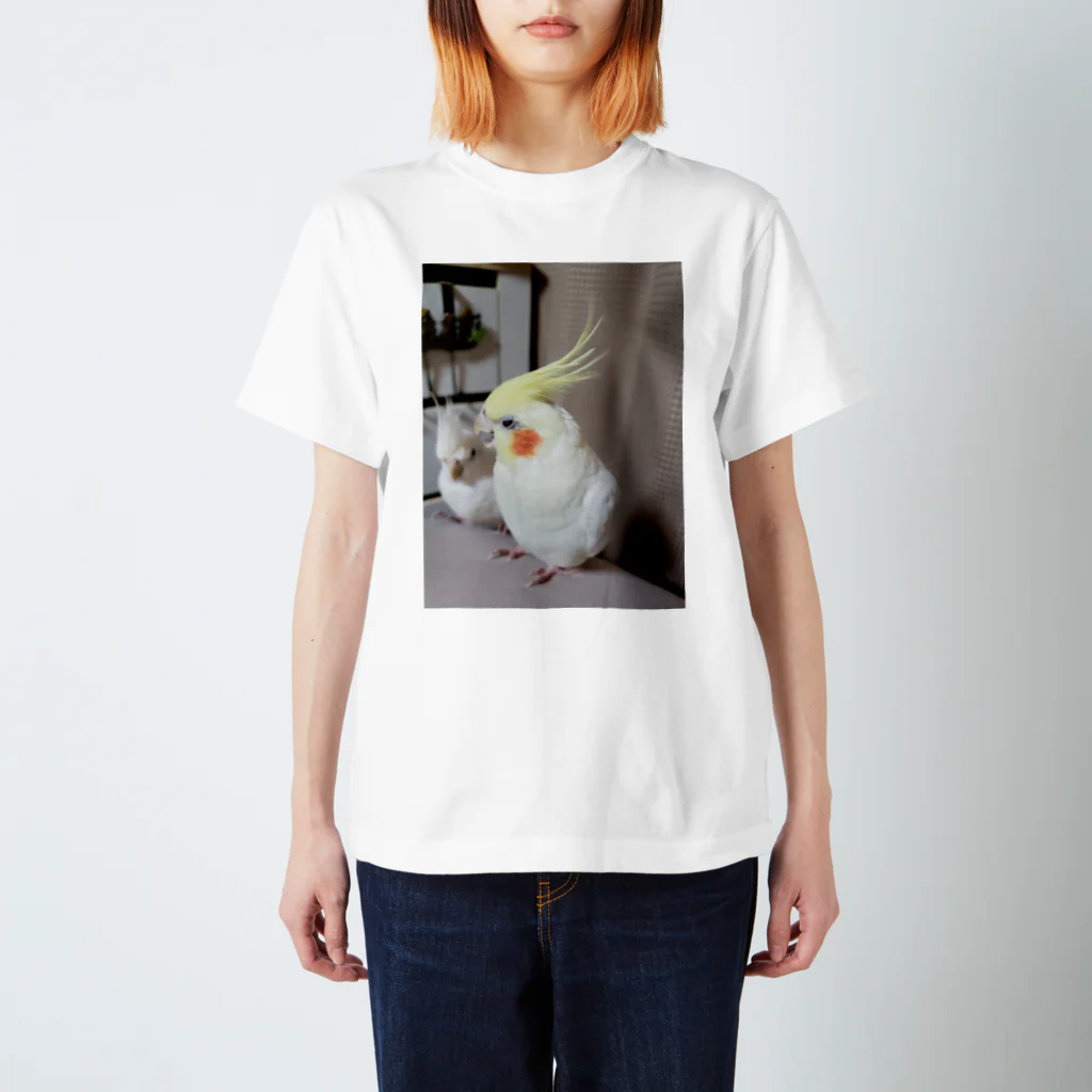 okame-okameのオカメインコの鼻とYU-KI スタンダードTシャツ