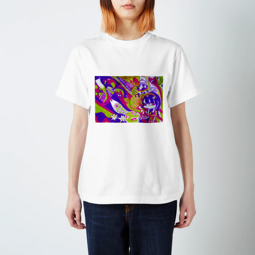 べにの緑のうさぎ Regular Fit T-Shirt