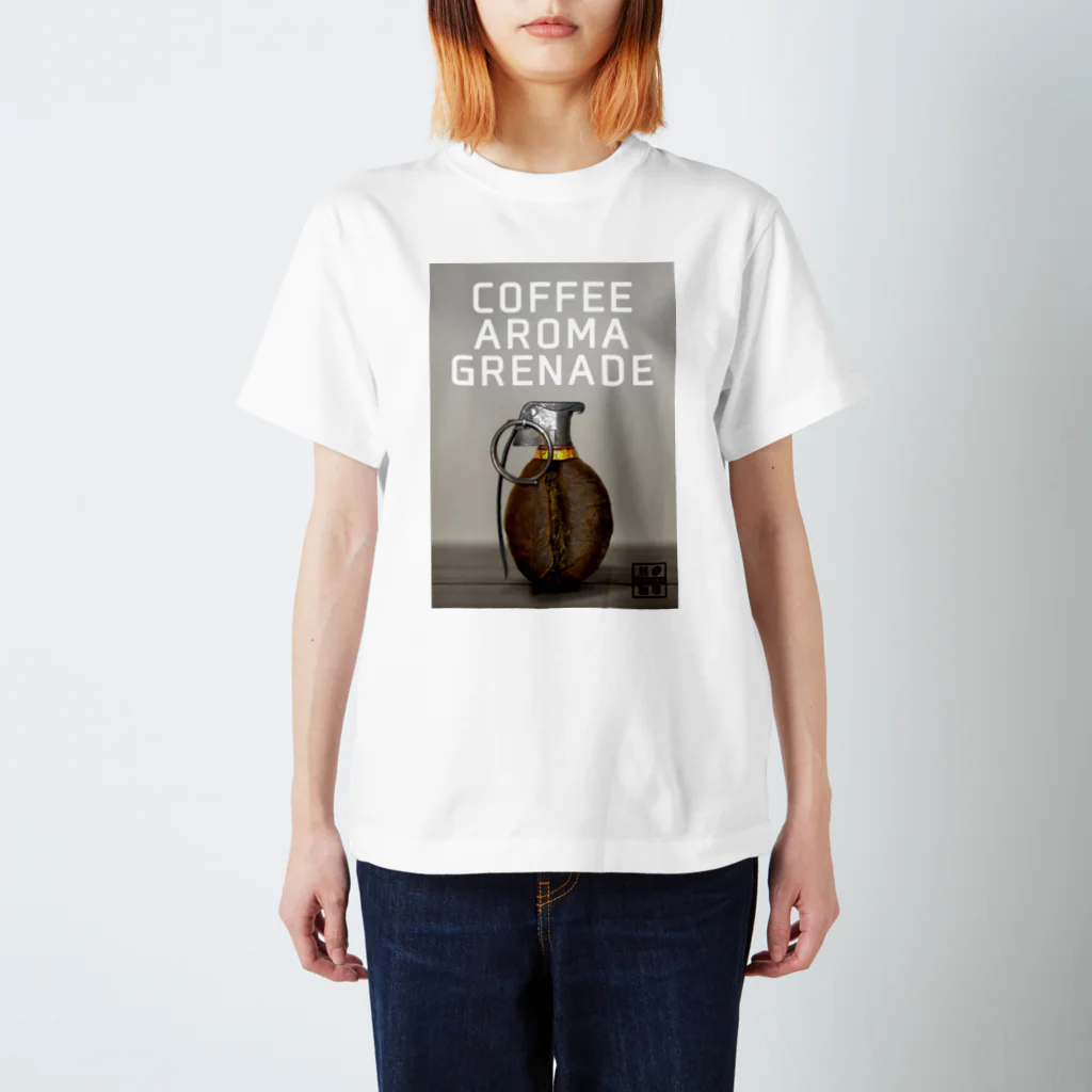 刻々珈琲のコーヒー豆グレネード スタンダードTシャツ