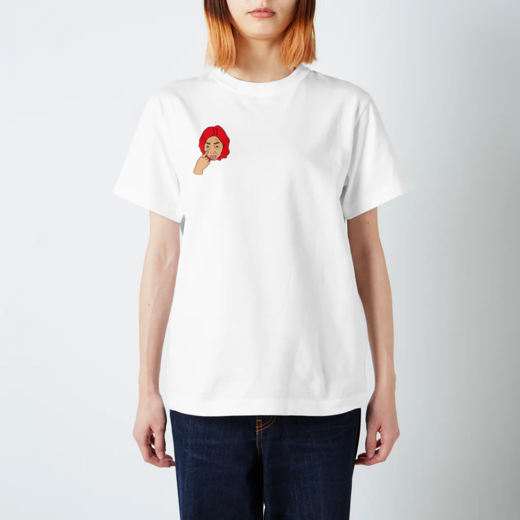 ikimonoの赤い髪の女 スタンダードTシャツ