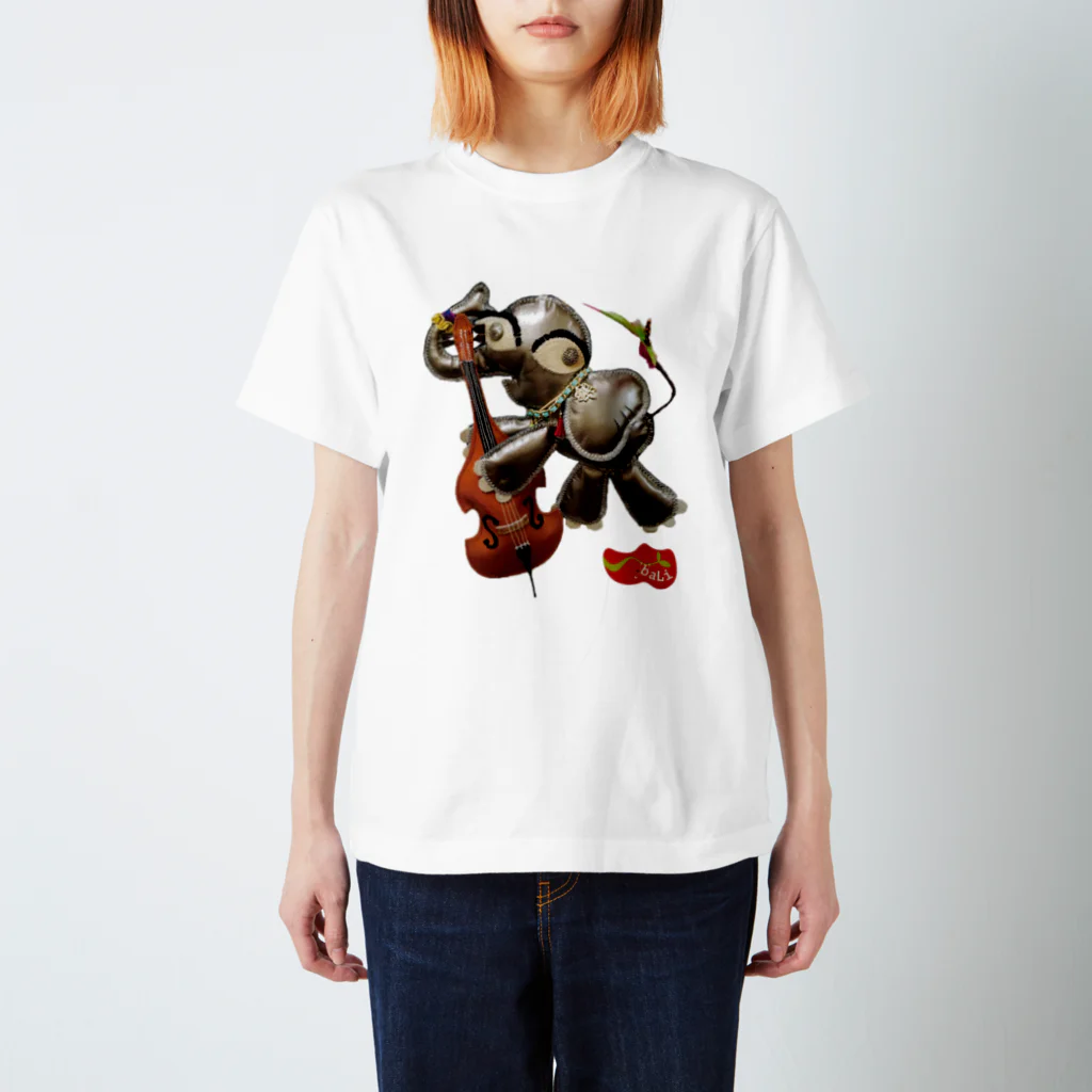 art_space_MUSEEのbaLi ゾウ Regular Fit T-Shirt