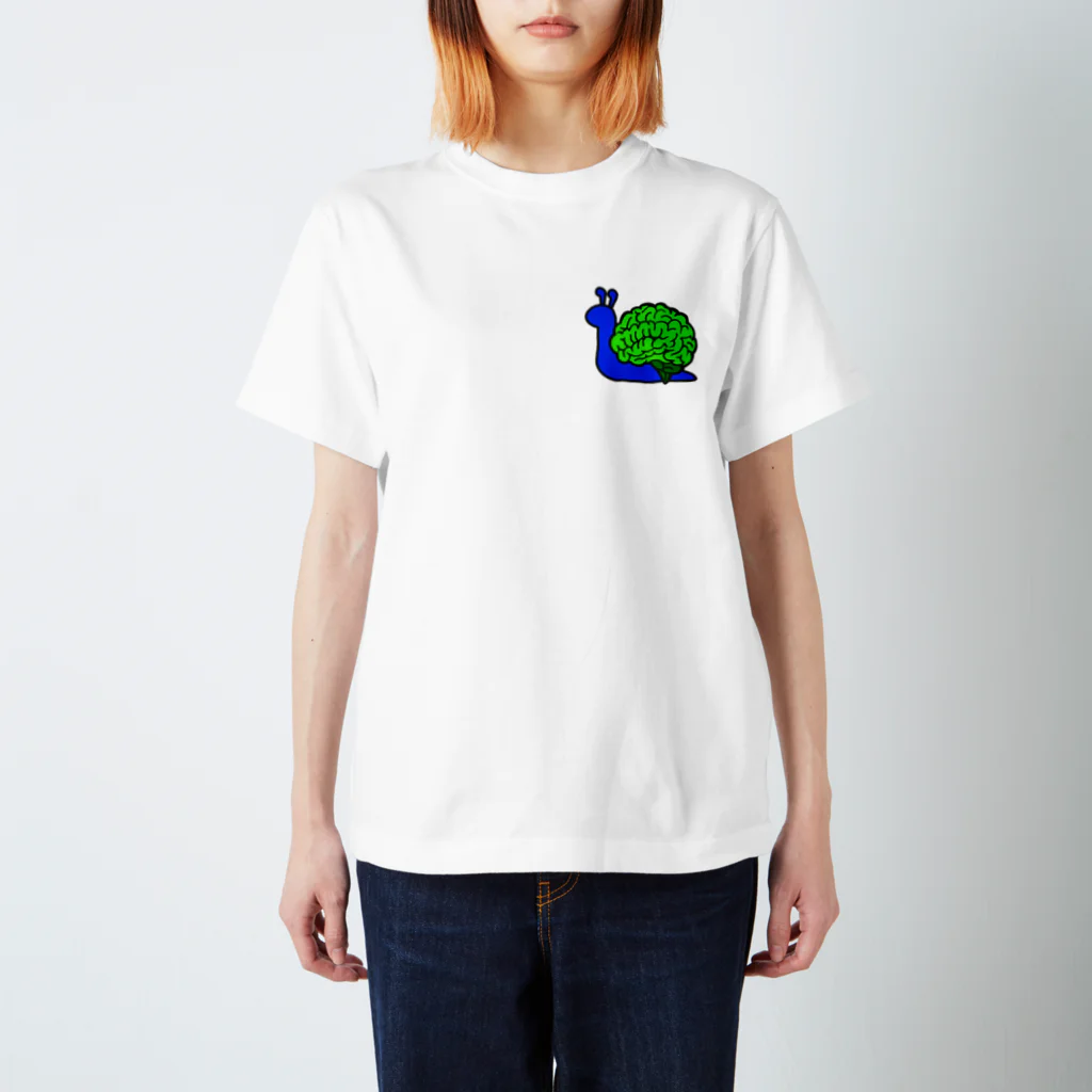 se:1007のカタツムリ 青×緑 スタンダードTシャツ