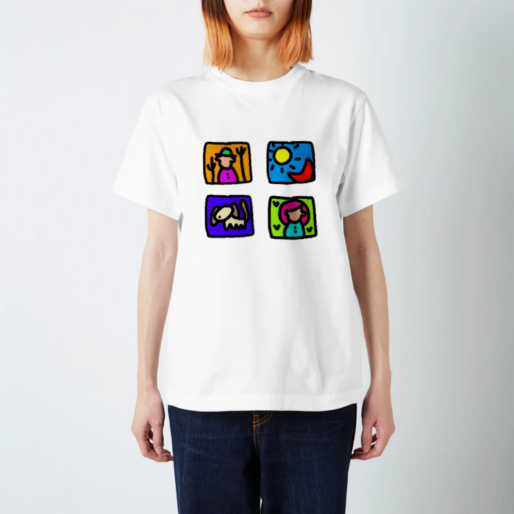 abcdpaoのぼくわたしいぬ スタンダードTシャツ