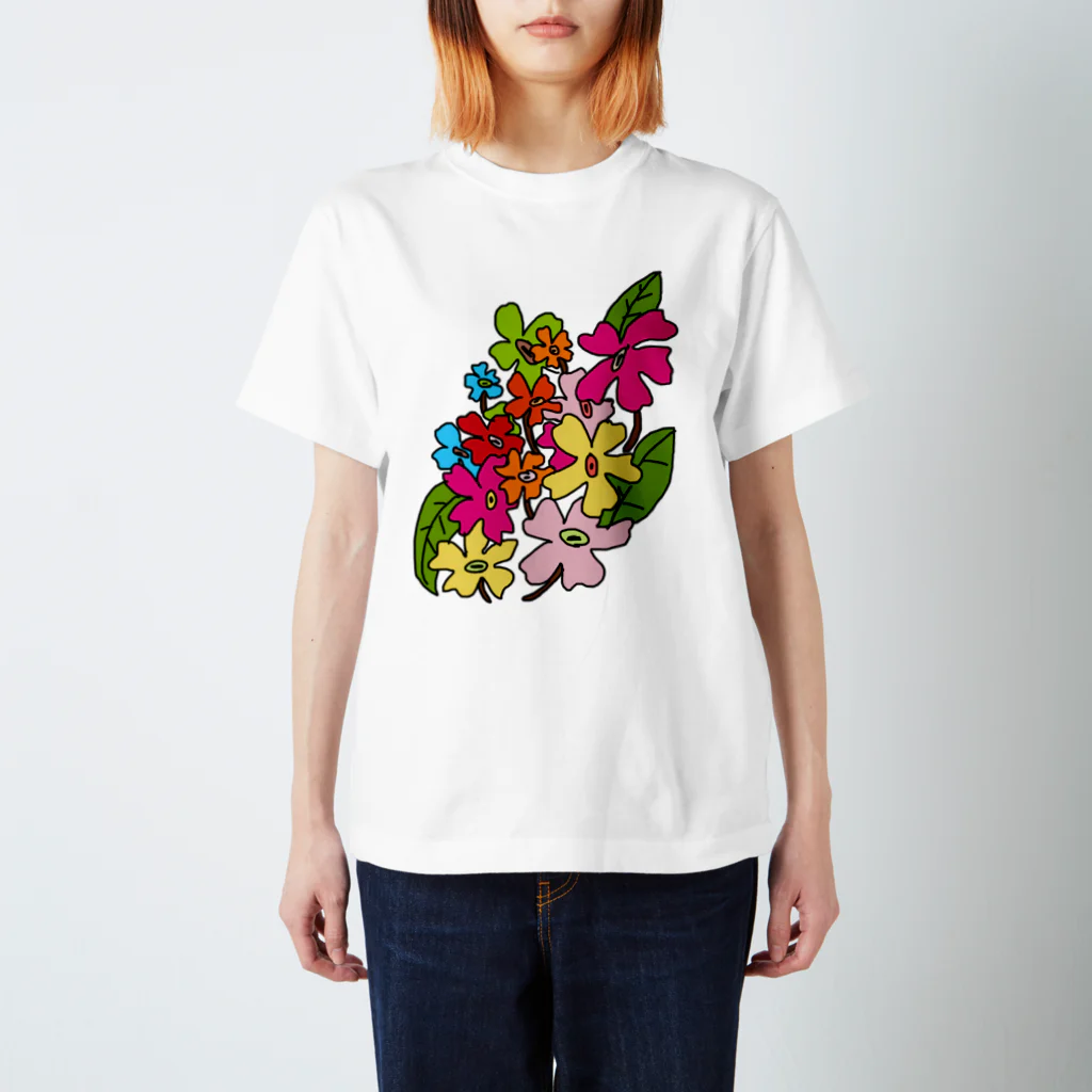 tsuki-hiroの手書きのお花 Regular Fit T-Shirt