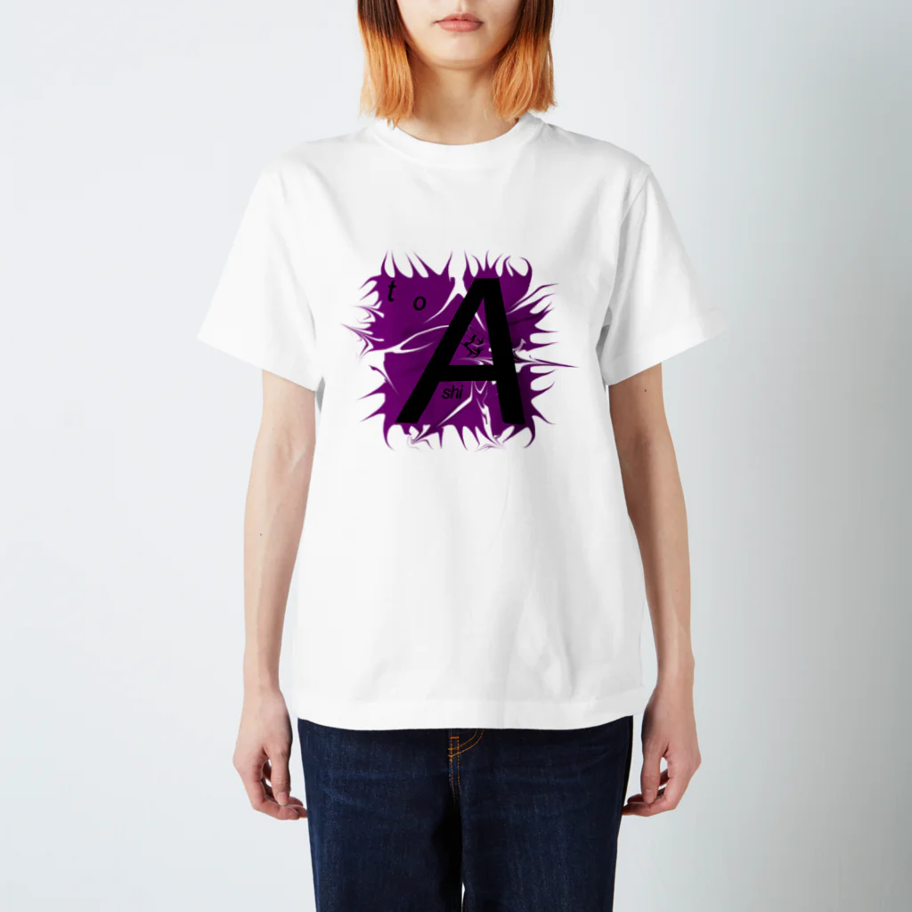 GashiのBLACK＆Purple スタンダードTシャツ