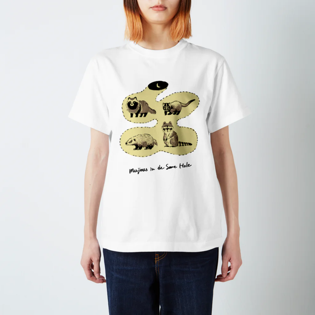 狢印良品のムジナズ インザセイムホール 티셔츠