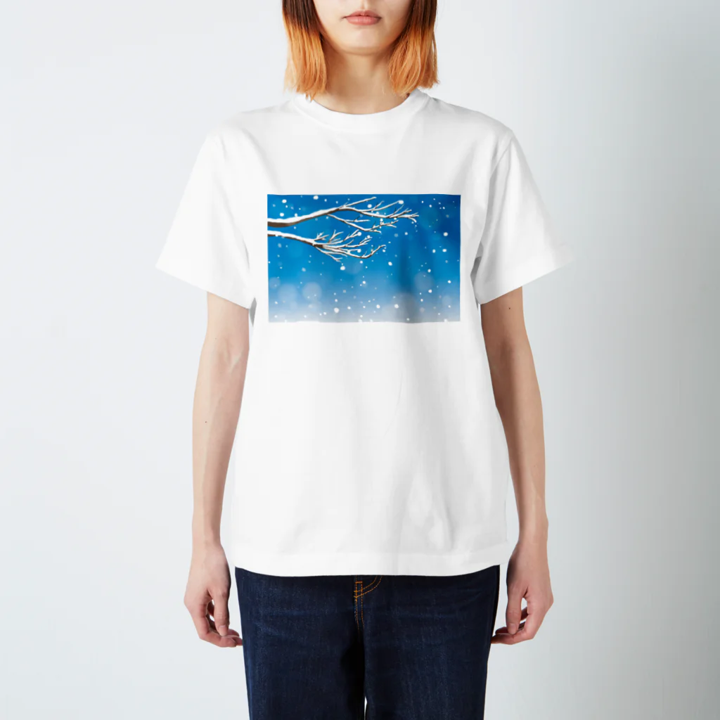 わたのはらの雪は降りつつ スタンダードTシャツ