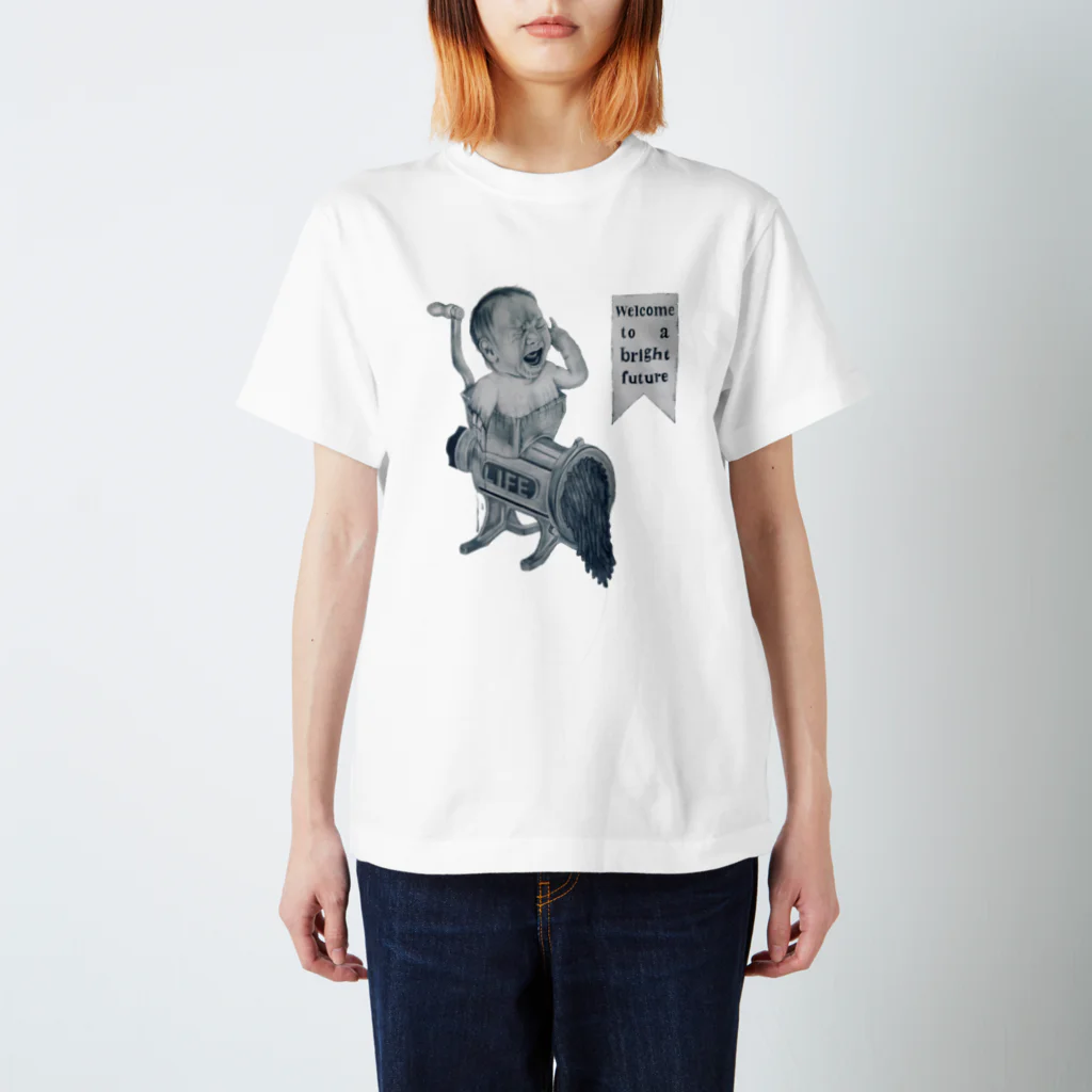 EerieのWelcome to a bright future Regular Fit T-Shirt
