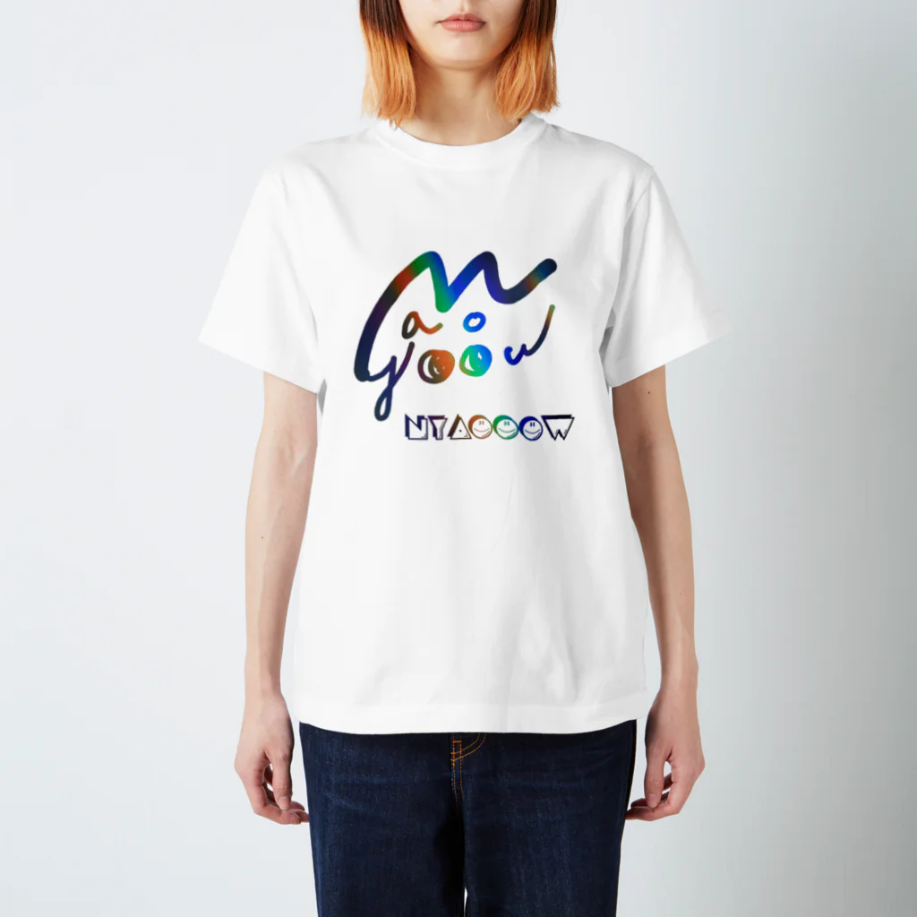 artist nyaooowのにゃおのロゴ スタンダードTシャツ