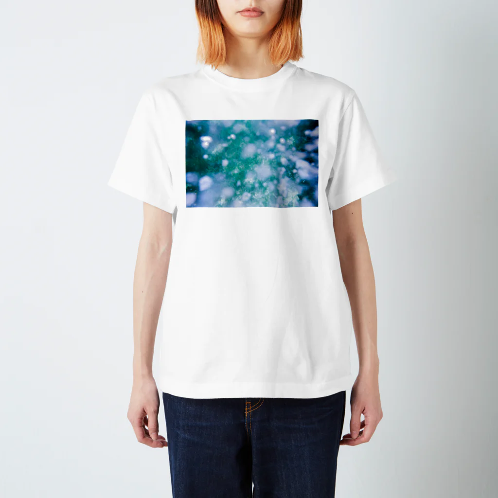 1203rihooooの雨の日の外国の海の中 スタンダードTシャツ