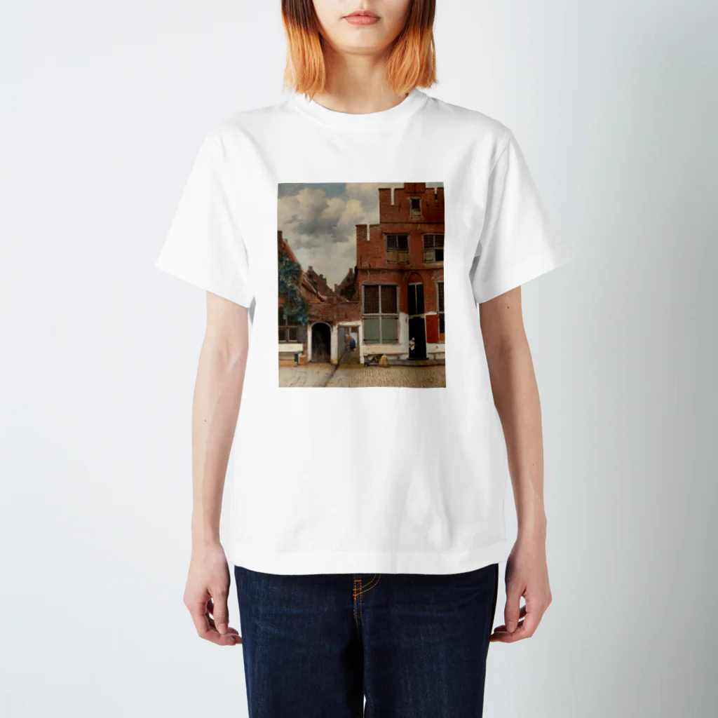 Art Baseの小路 / フェルメール (View of Houses in Delft (The little Street) 1658) Regular Fit T-Shirt