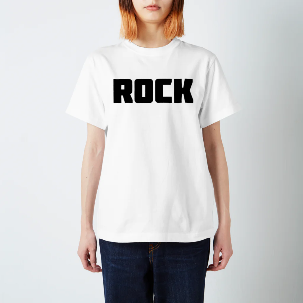 AliviostaのRock ロック シンプルBIGロゴ ストリートファッション スタンダードTシャツ