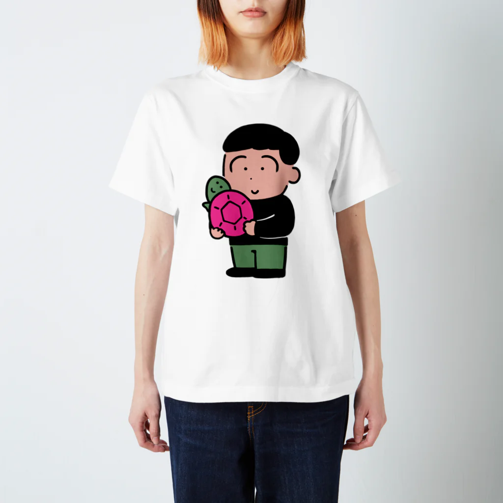 半崎リノ(イラスト)のカメと子供 スタンダードTシャツ