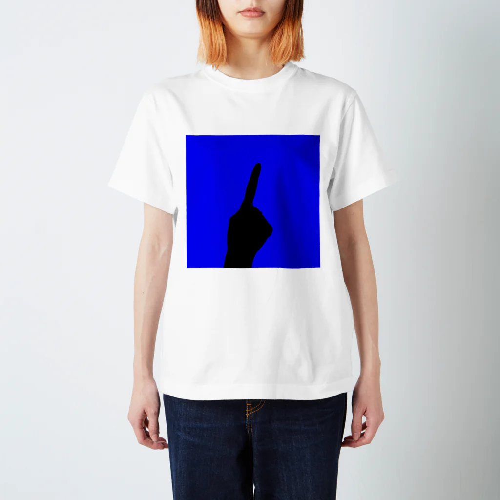 QB🦖のワンハンド・ブルー Regular Fit T-Shirt