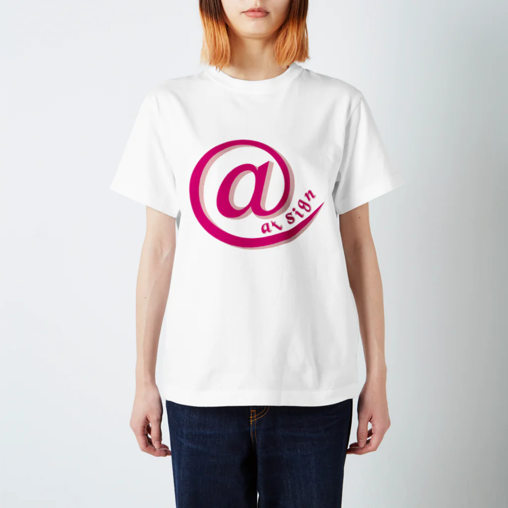 フォーヴァのat sign pink スタンダードTシャツ