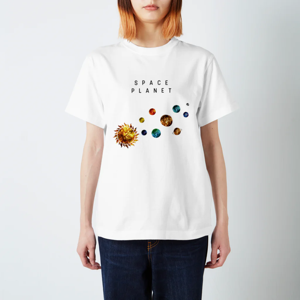 cranes designのSPACE PLANET 宇宙惑星2 スタンダードTシャツ