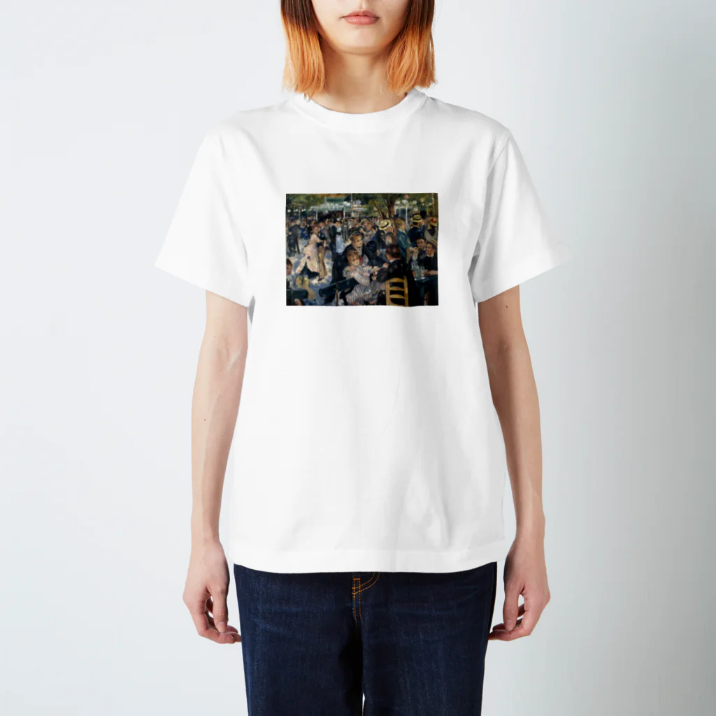 Art Baseのムーラン・ド・ラ・ギャレットの舞踏会 / ルノワール(Dance at Le Moulin de la Galette 1876） スタンダードTシャツ