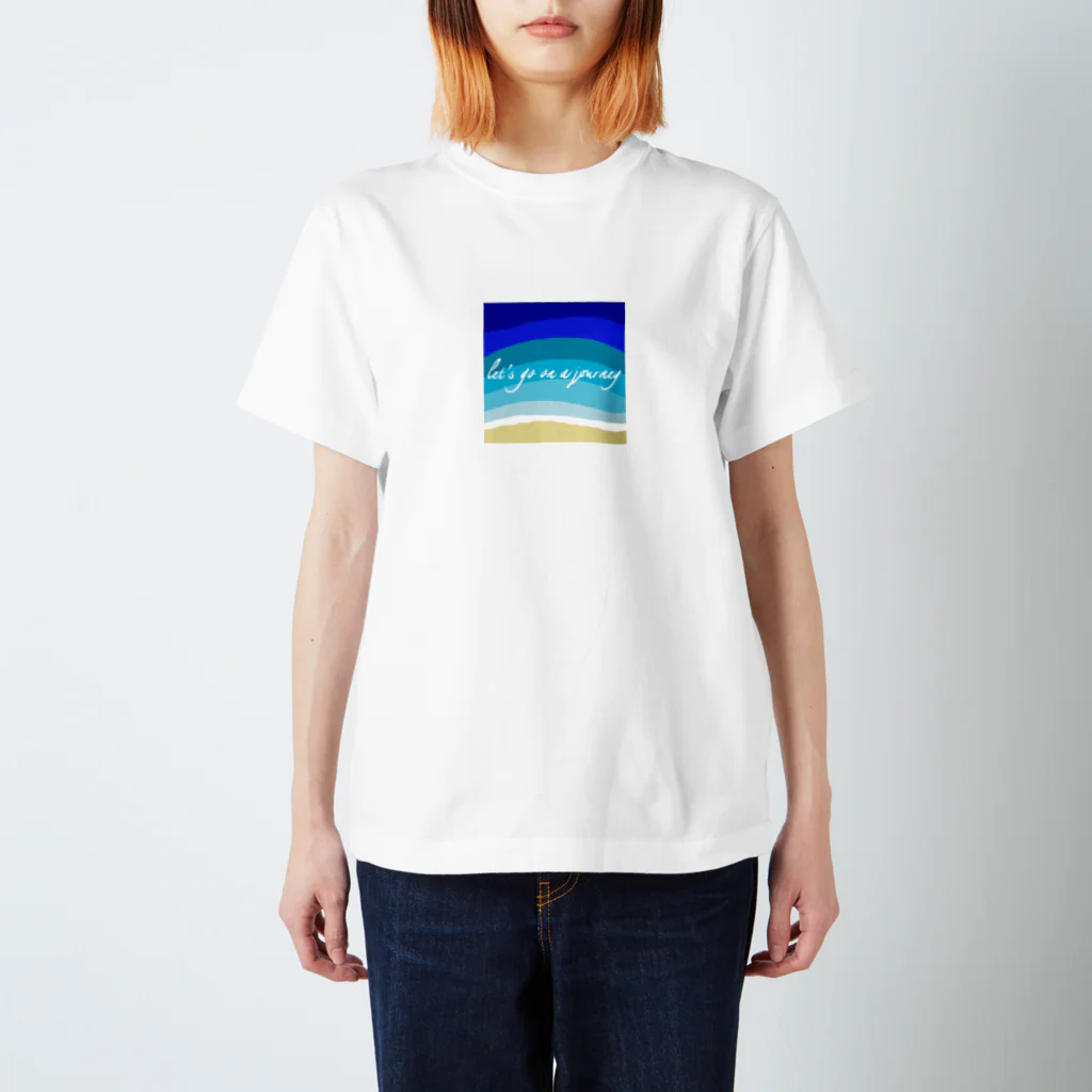 Okinaworld Shopの旅に出かけよう(海色A) スタンダードTシャツ