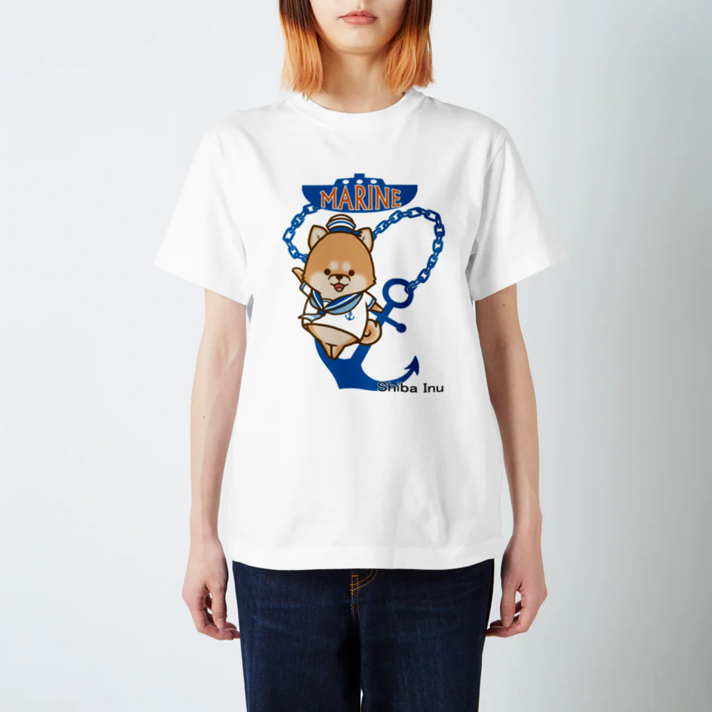 ラクガキメイトの柴犬　マリンルック Regular Fit T-Shirt