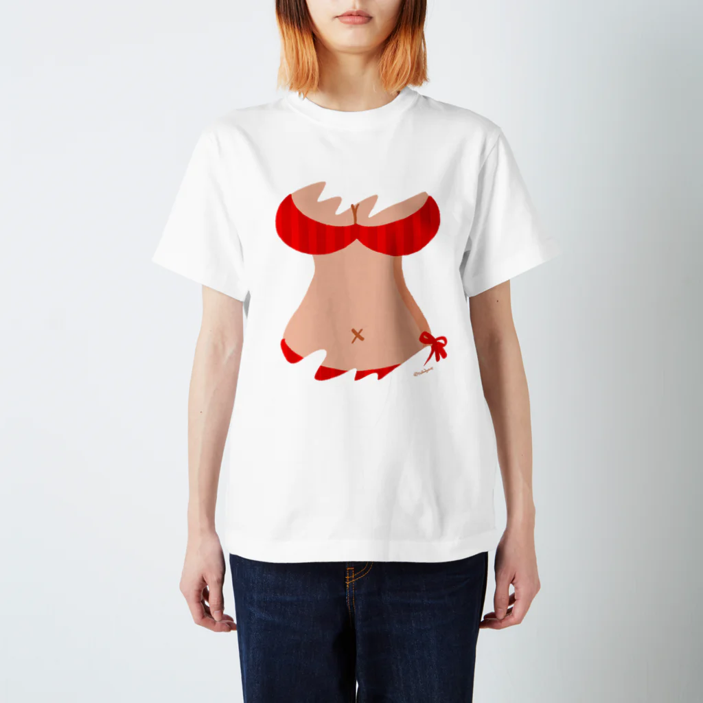 りおたのおっぱいTシャツ(RED) スタンダードTシャツ