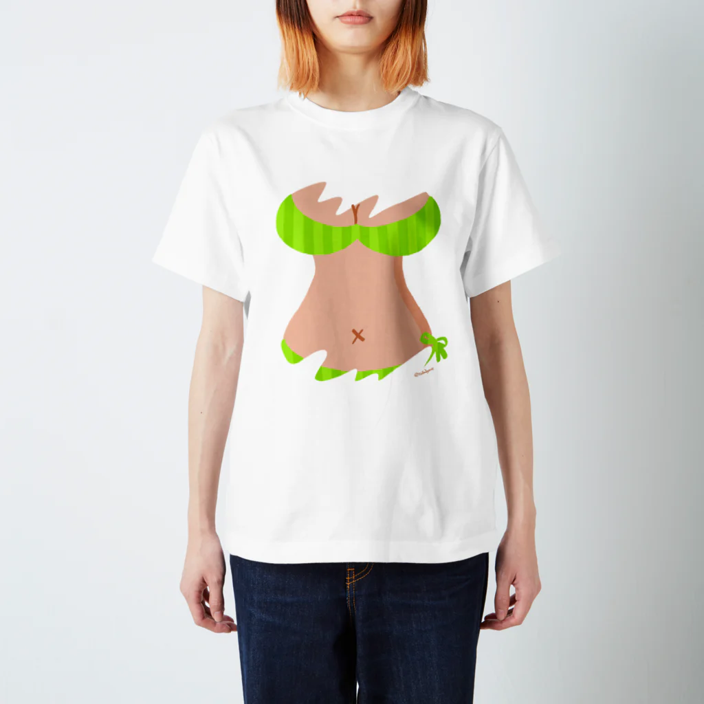 りおたのおっぱいTシャツ(YELLOW GREEN) スタンダードTシャツ