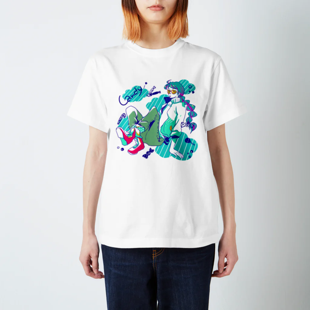 ほんわかマーケットのおさげの子 Regular Fit T-Shirt