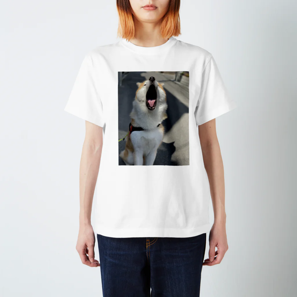 秋田犬ももと柴犬むぎの秋田犬ももくん  あくびver Regular Fit T-Shirt