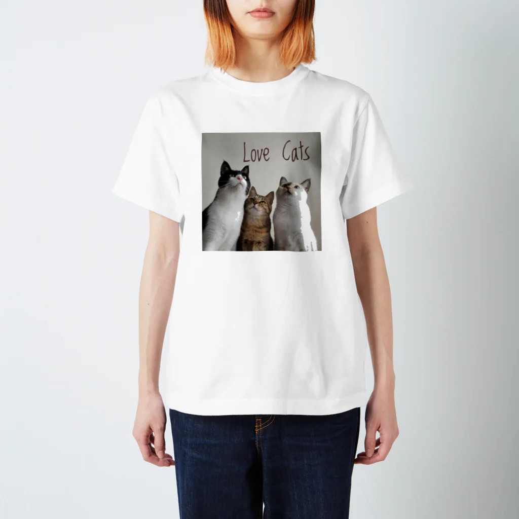 モコネコSHOPのLove Cats ② Regular Fit T-Shirt