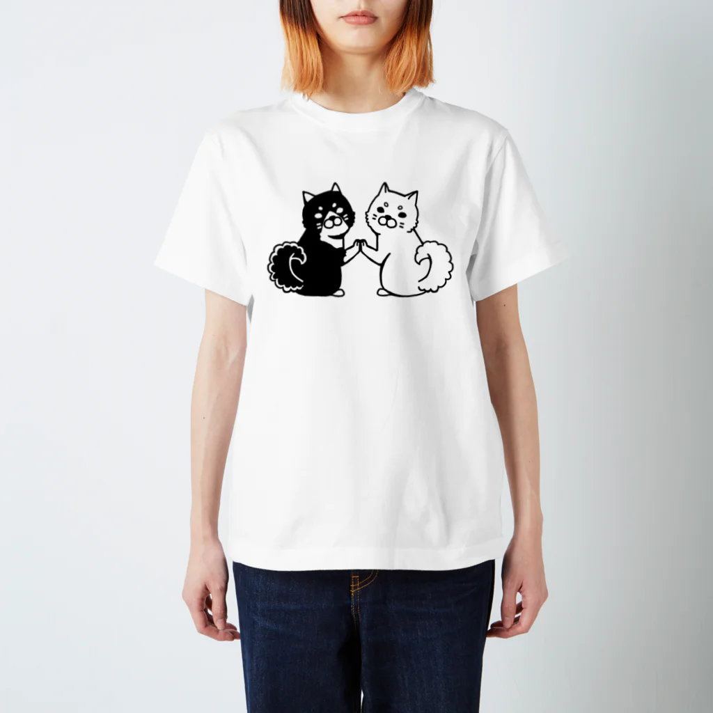 ヒヨッコ堂のWしばわん スタンダードTシャツ