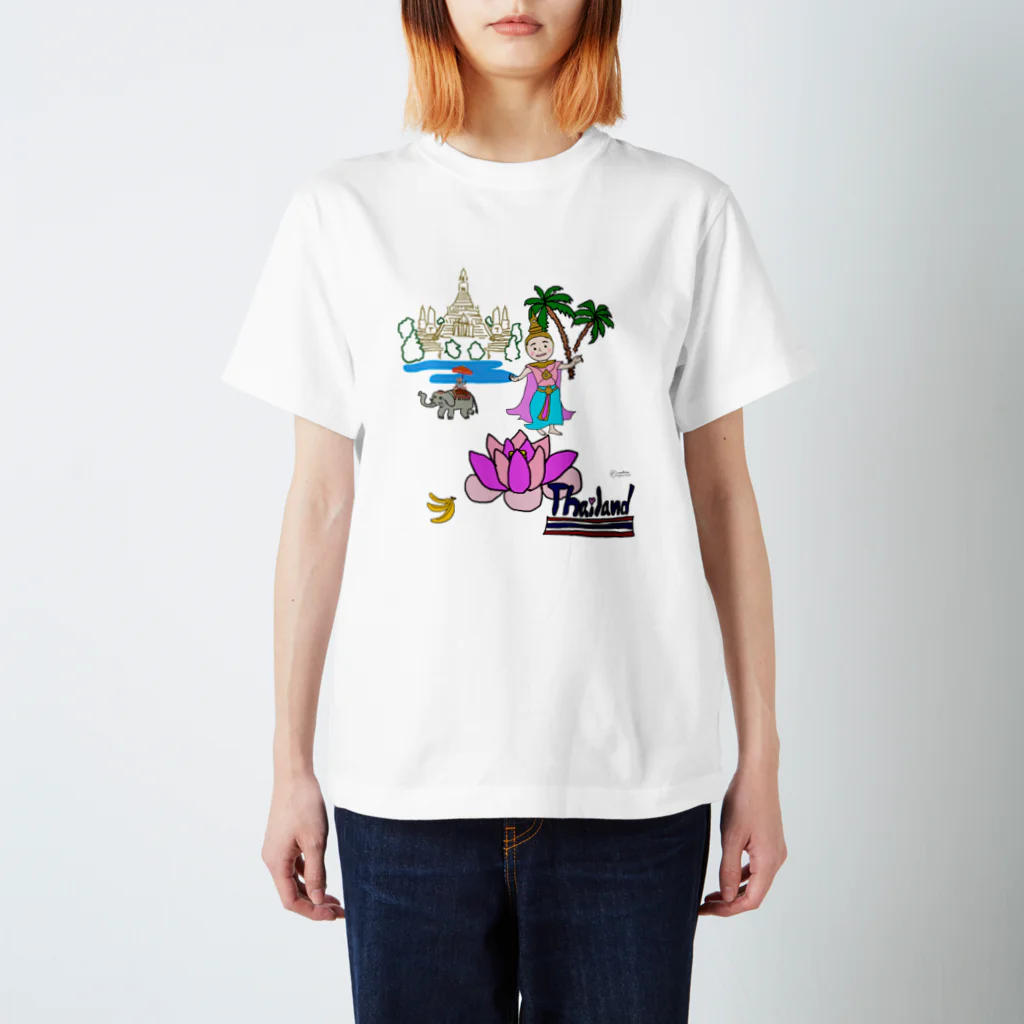 uwotomoの【THAILAND】蓮と踊り子DX スタンダードTシャツ