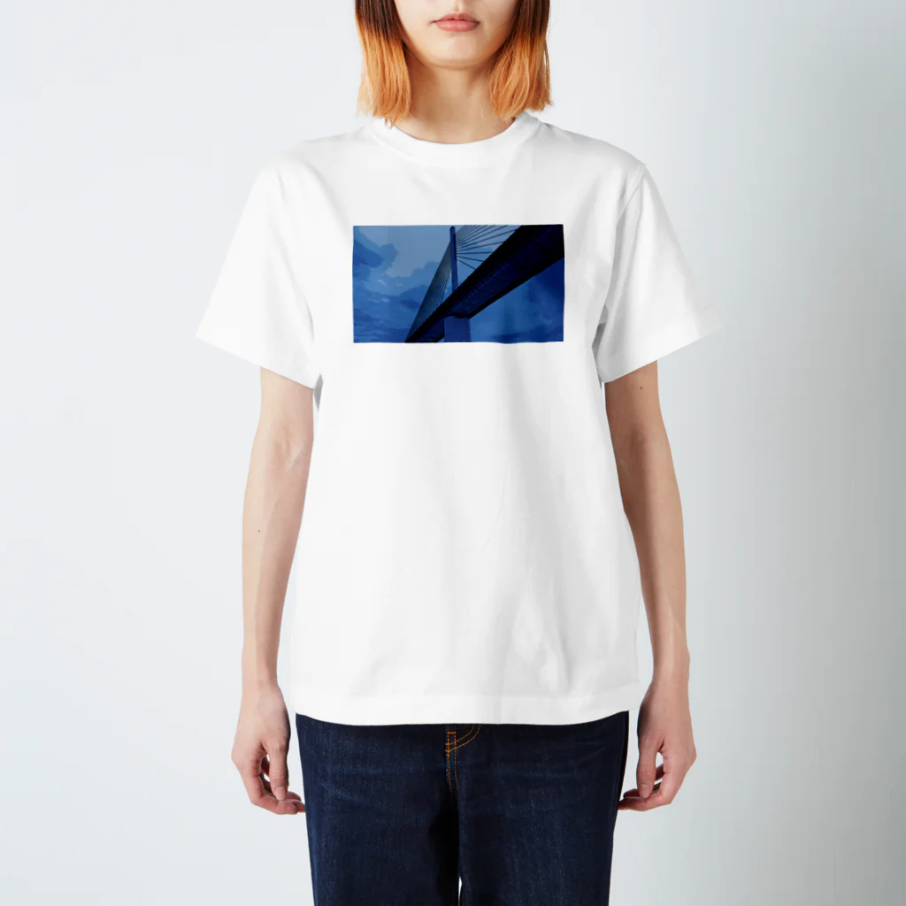 Fahrenheitの Bridge blue Regular Fit T-Shirt