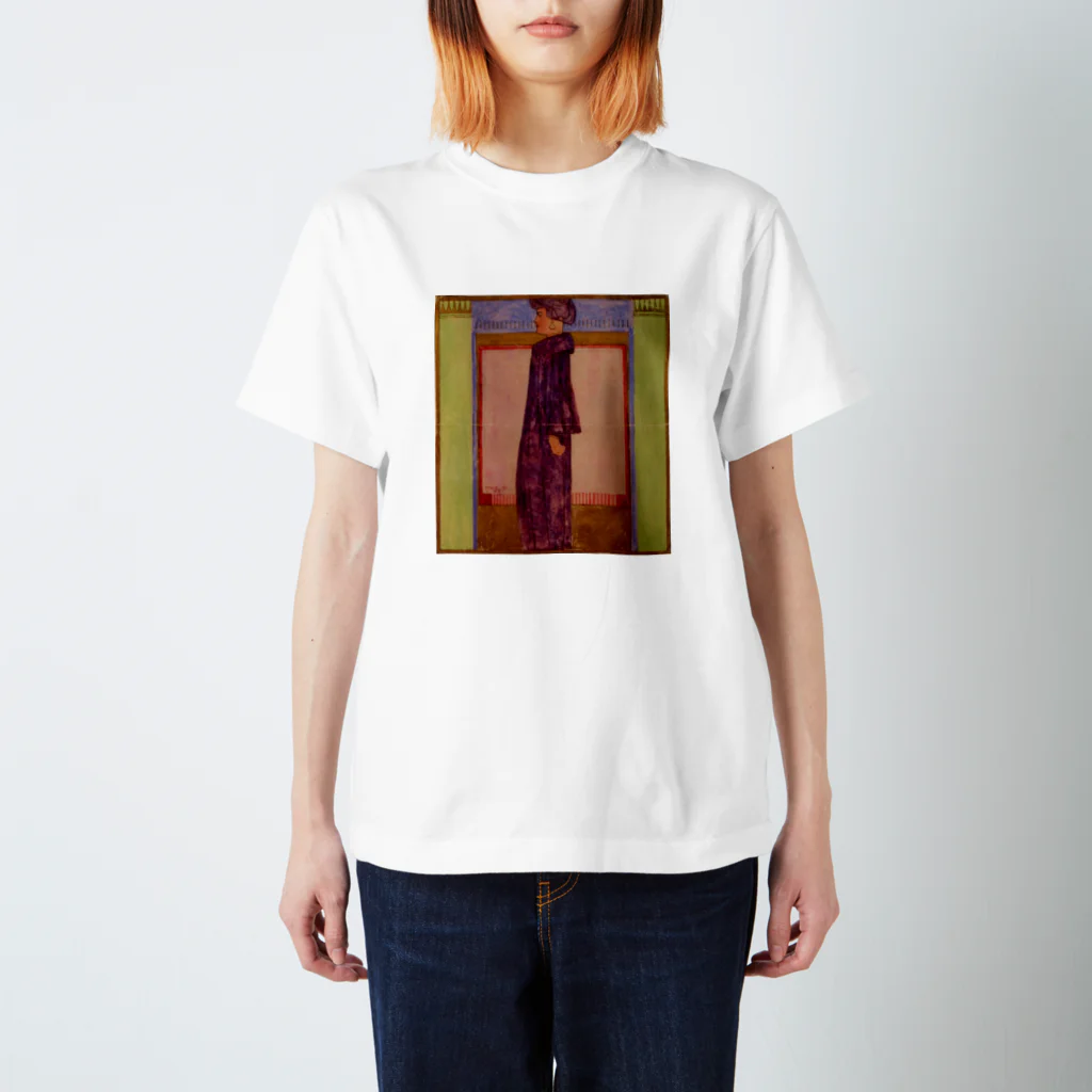 Art Baseのエゴン・シーレ / 1908 /Standing Woman / Egon Schiel スタンダードTシャツ